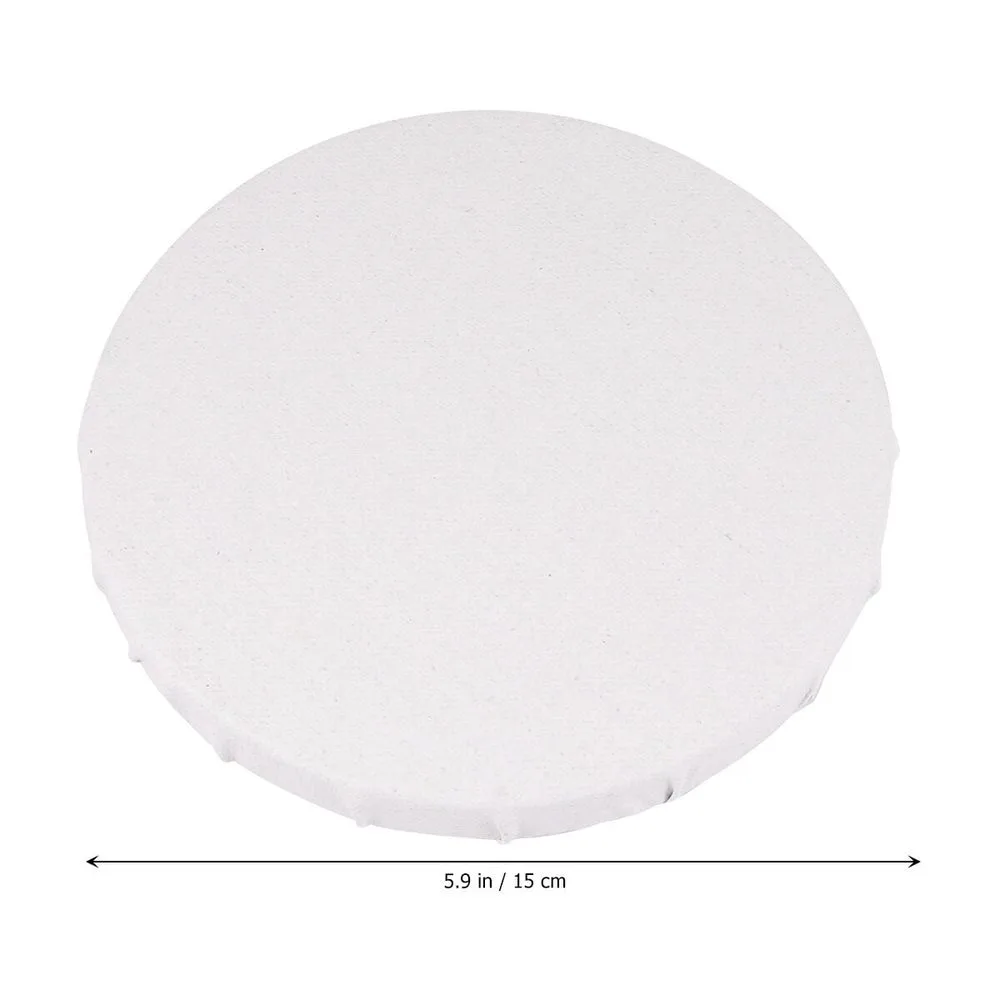 4Pcs Round Art Panels Canvas Frame Set White Suitable for Oils Acrylic Drawing
