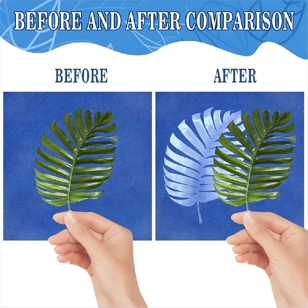 60 Sheets Cyanotype Paper Sun Print Art Kit High Sensitive Sun Paper