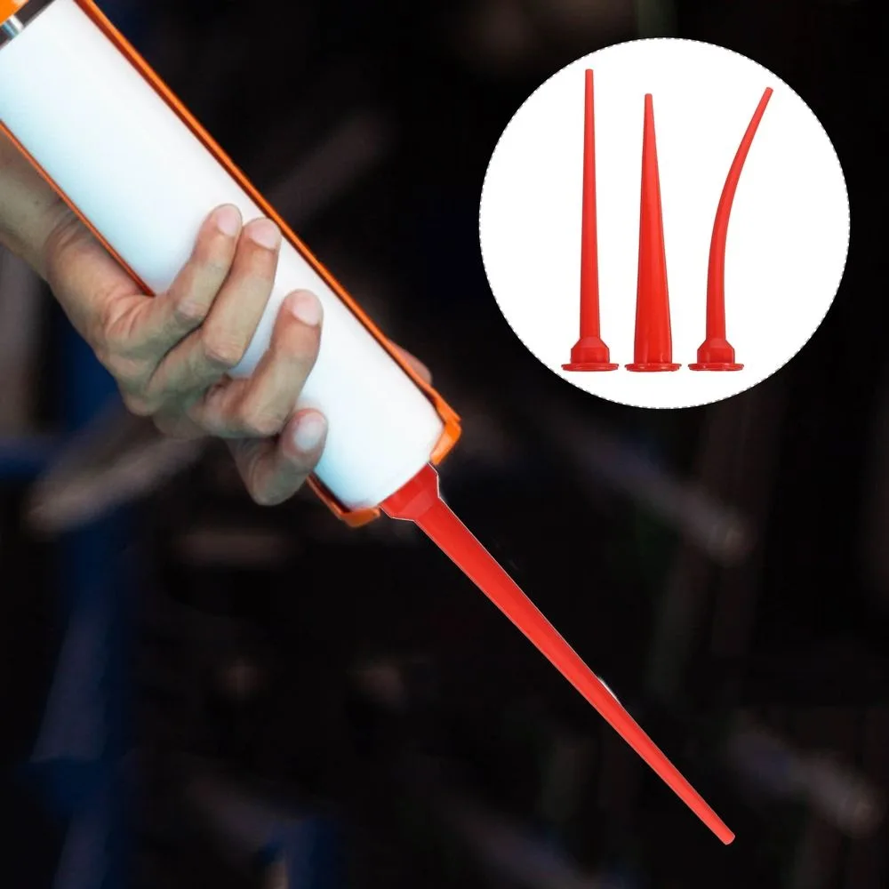 3-Piece Caulking Tip Set with Extension Nozzles for Precise Caulk Application and Easy Accessory Use