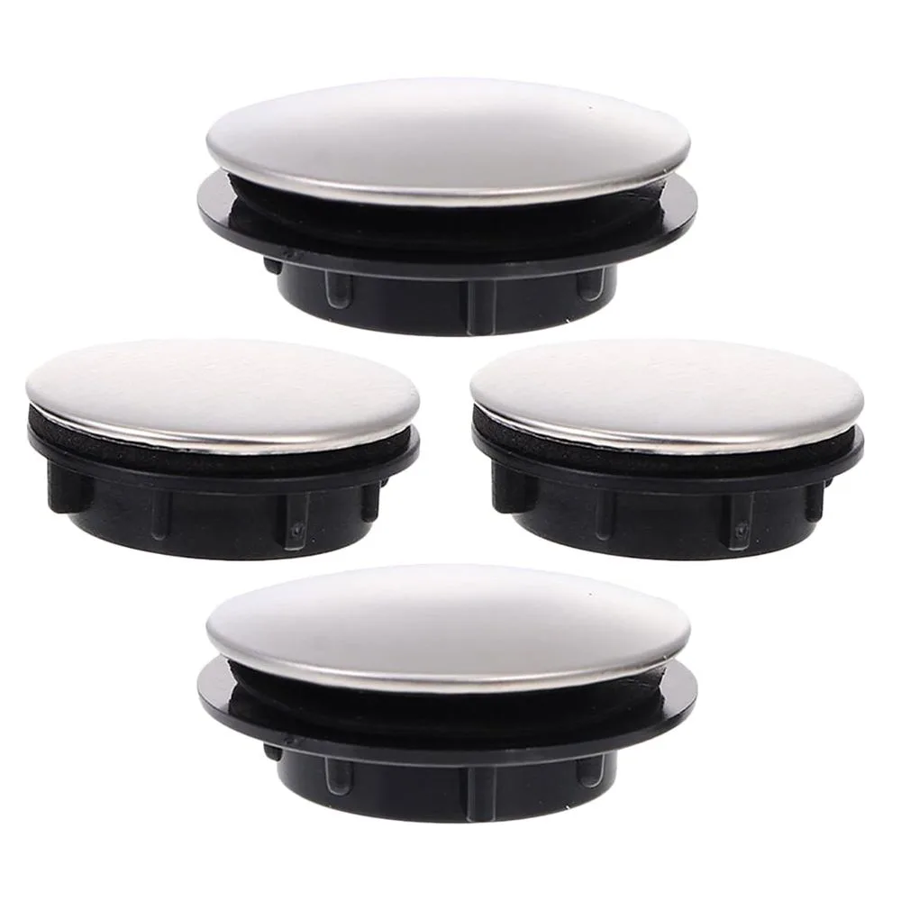 4-Pack Stainless Steel Sink Hole Covers, Plated Kitchen Drain Covers for Sink Openings