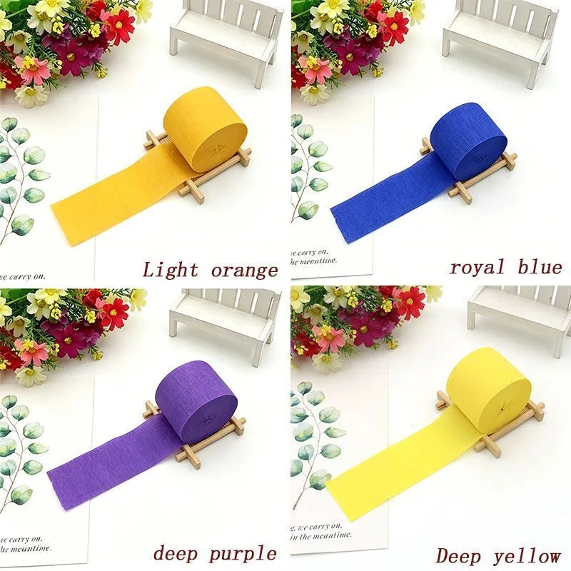 Colored Crepe Paper silver 20 Rolls