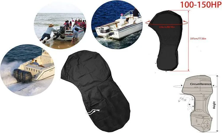 420D Outboard Motor Cover Black 30-60 HP