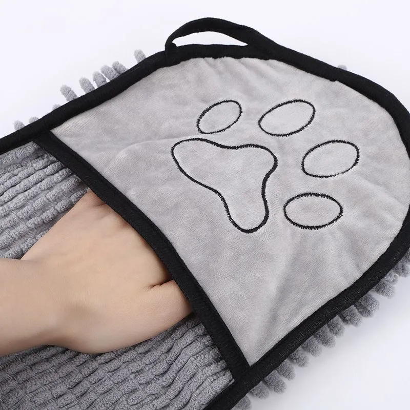 2 Pack Pet Absorbent Towel, Grey