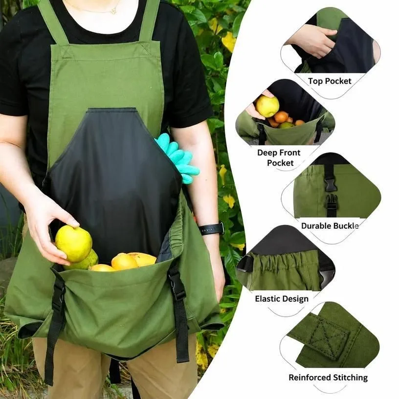 2pcs Thick Canvas Apron - Green