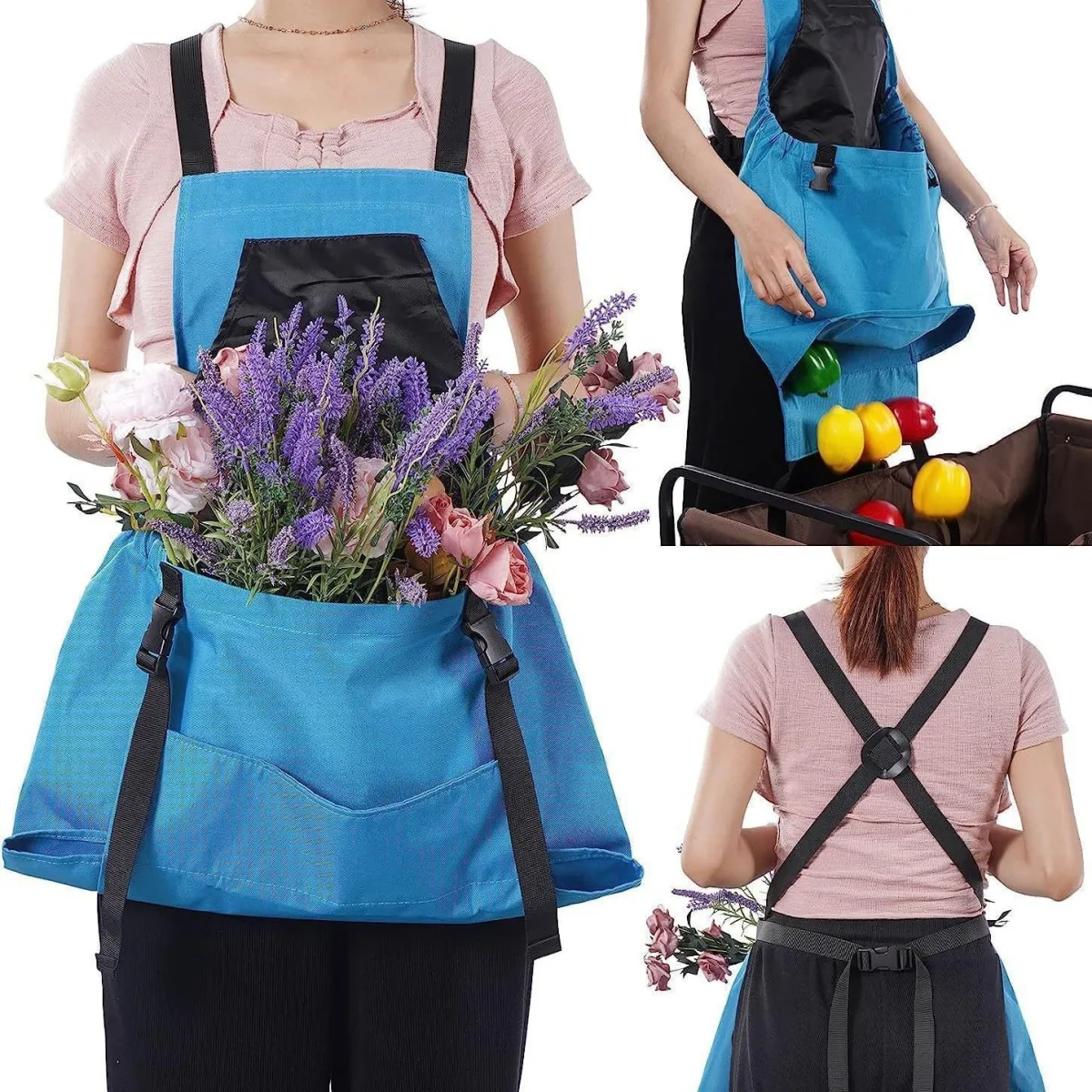 2pcs Thick Canvas Apron - Green