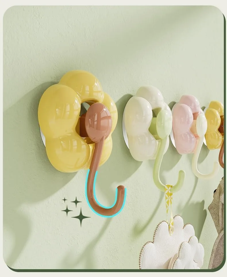 3pcs Flower Suction Cup No Trace Hooks