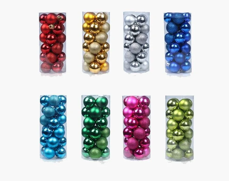 24 Count Plastic Electroplated Xmas Decor Spheres, Dark Blue 8cm Pendant Balls to Optimize Christmas Display and Halloween Party Visual Layout