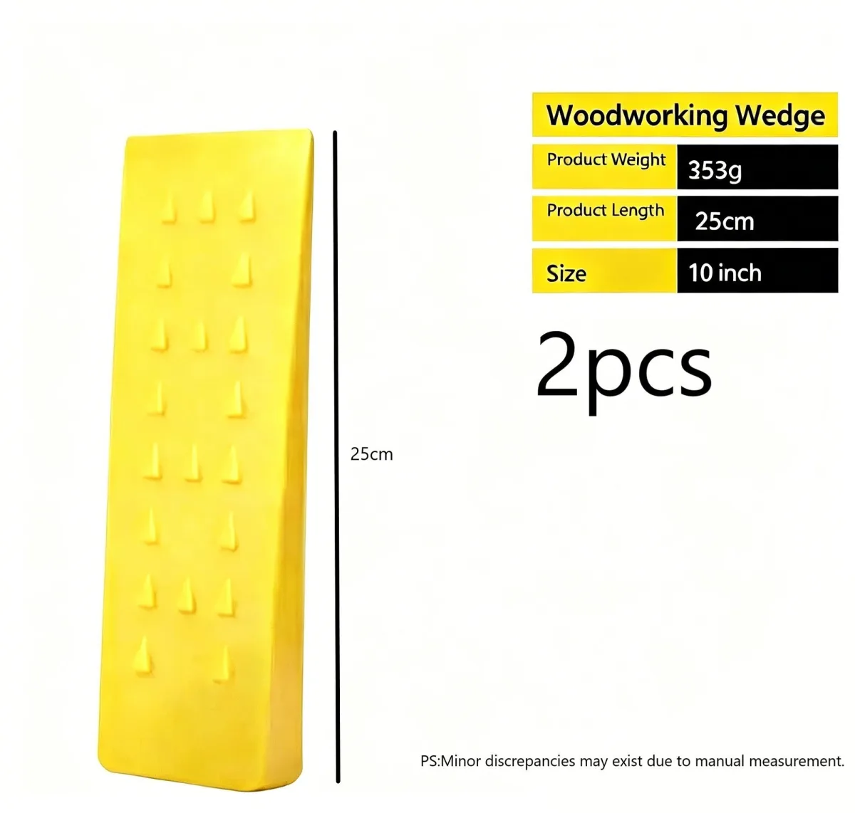 5+10 Inch Plastic Timber Wedge Set 4Pcs Garden Tree Cutting Supplies