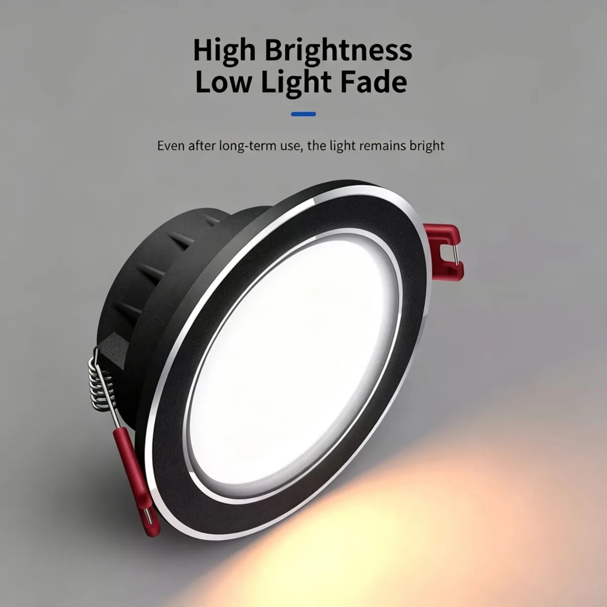 2 Pack Black Silver Flagship Full Spectrum 98 CRI 7W Warm White | Recessed LED Ceiling Light | Halloween Cozy Contrast High-CRI Gift | Warm Light Two-Tone Full Spectrum Downlight