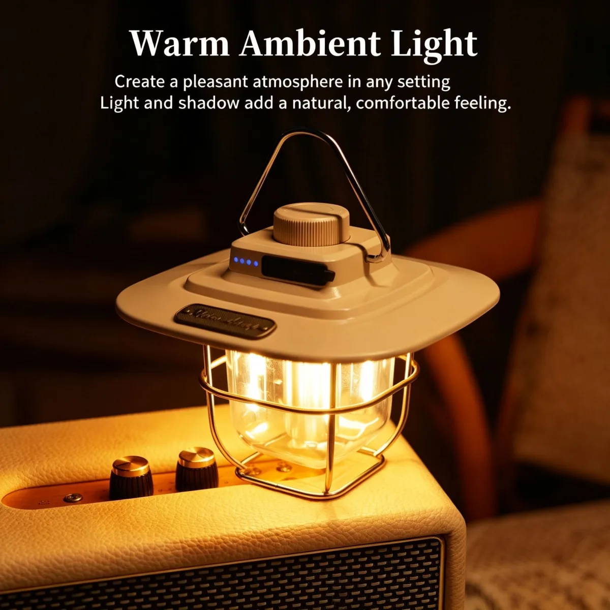 Green Ambient Camping Lantern | Christmas Forest Glow Gift | Waterproof LED Outdoor Lantern Long Lasting Portable Handheld Camp Light