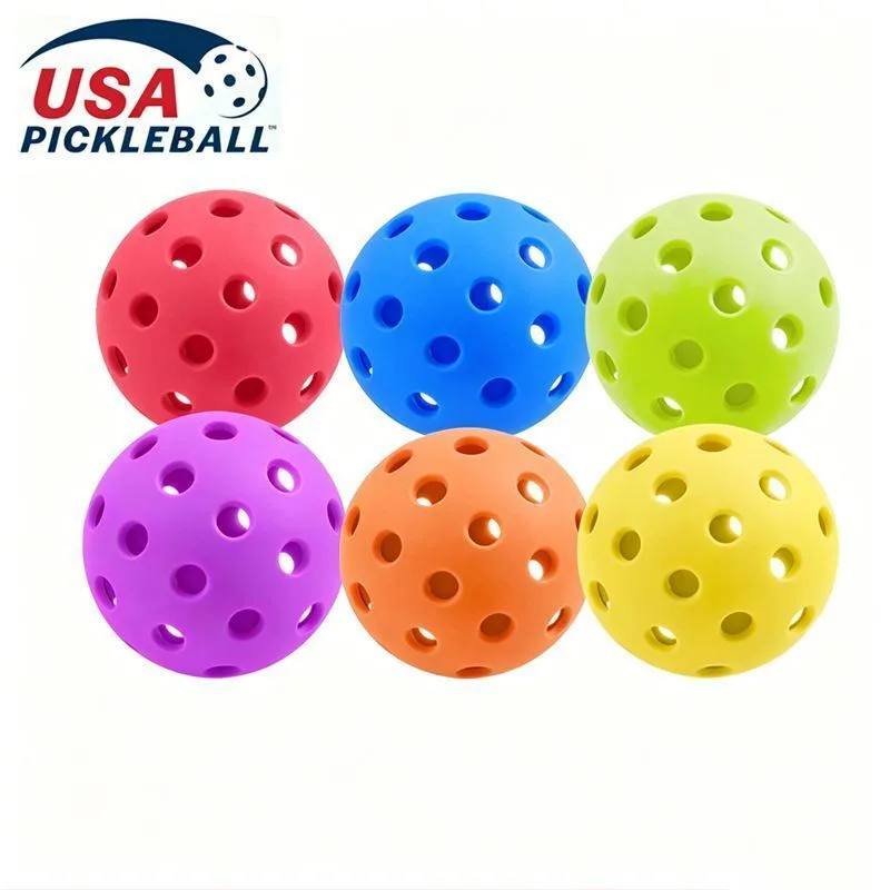 15Pcs 74mm Red Pickleballs 40-Holes