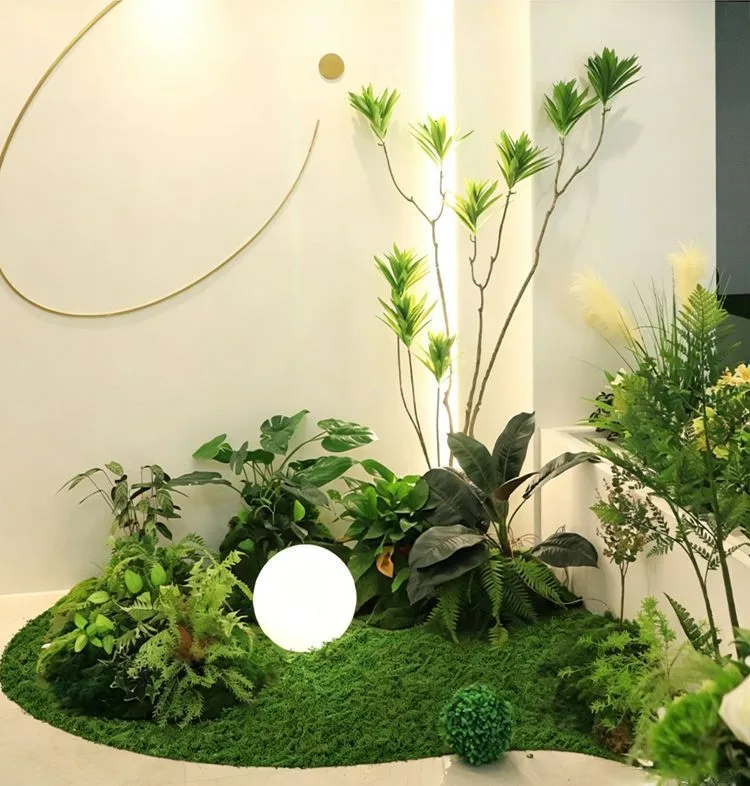 30g Light Green Artificial Moss-2Pcs