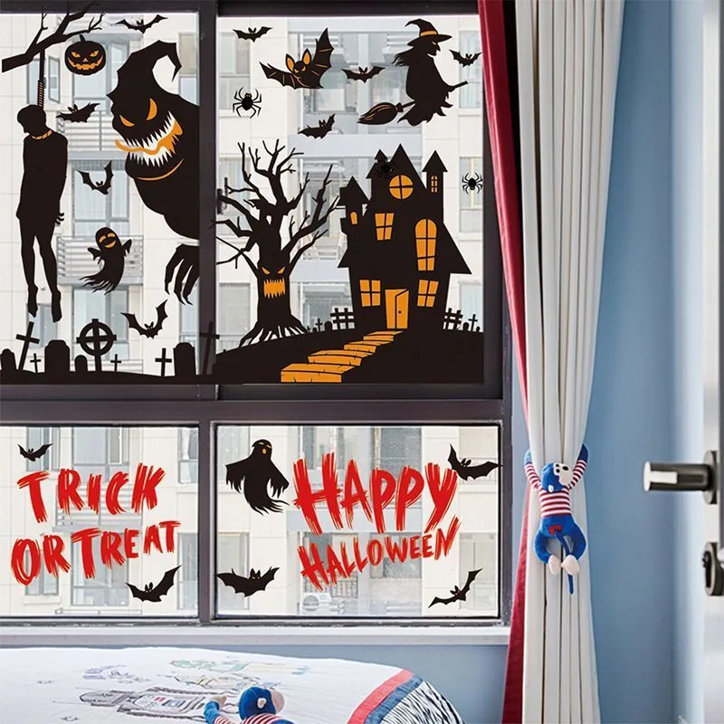 2Sets W13 Halloween Static Window Stickers (9 Sheets Per Set)