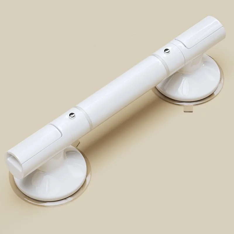 Extended White Suction Grab Bar