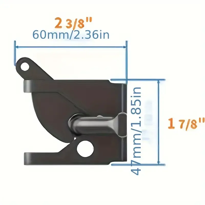 Black self-locking gravity lever gate latch, auto-locking sturdy durable, designed for wooden fences shed doors barn doors!