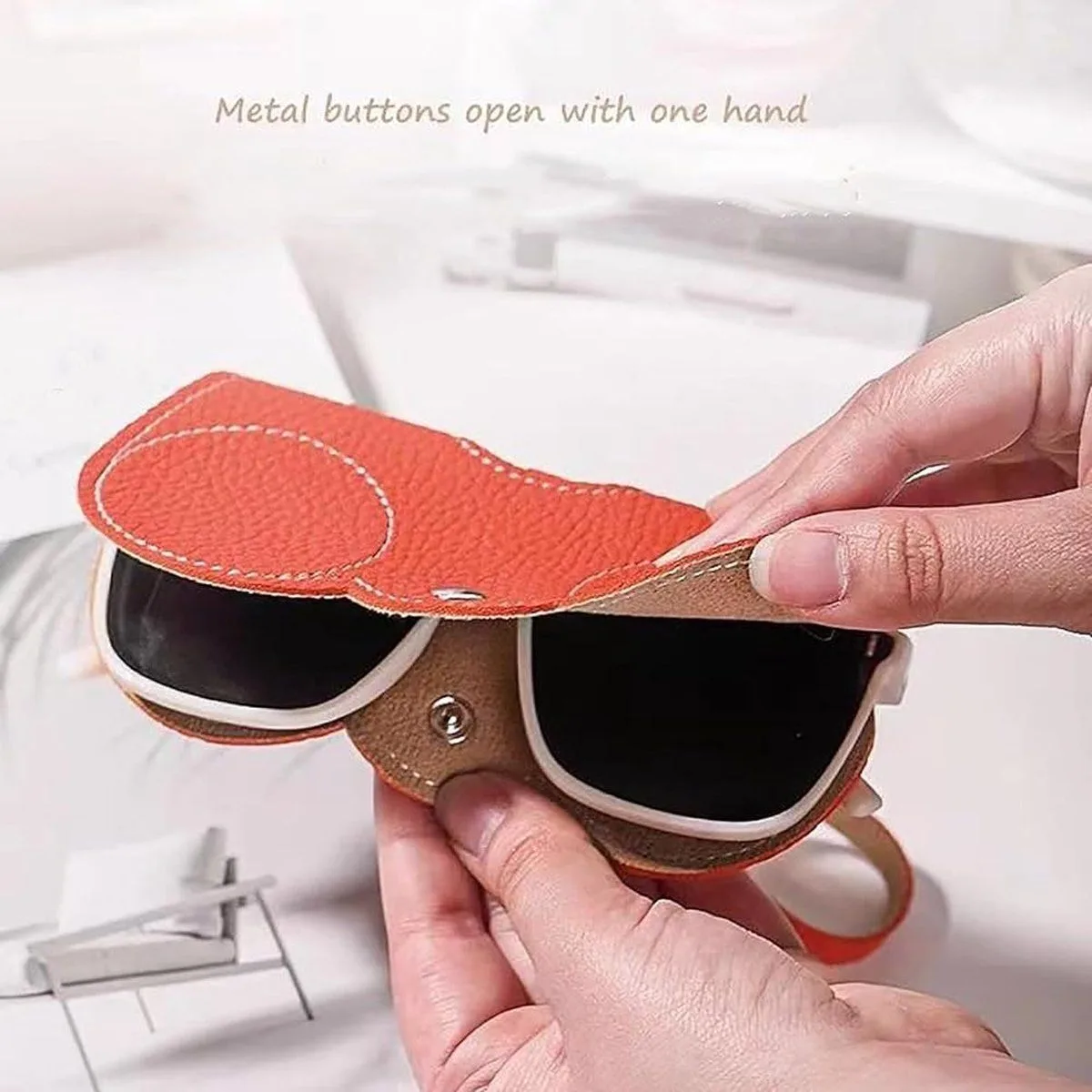 4 Piece Flat Soft Sunglasses Case Set for Travel and Multiple Glasses