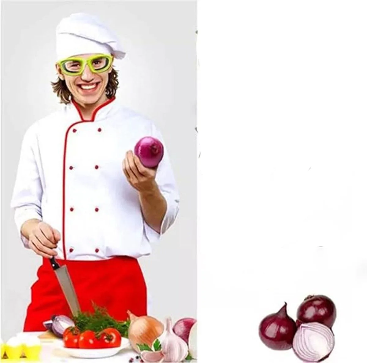2 Piece Onion Goggles for Chopping, Anti Tear Eye Protection, Black