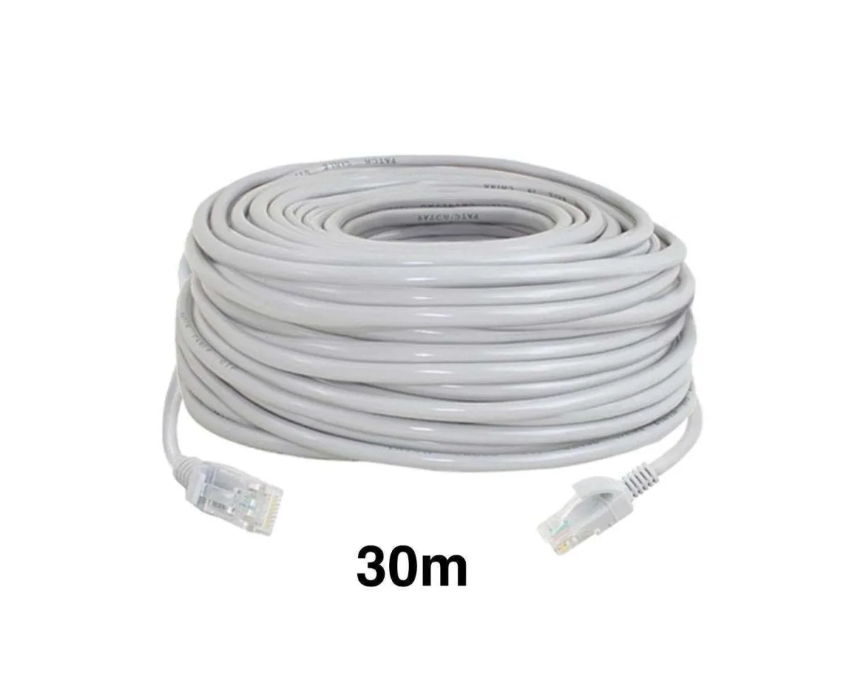 30m Cat5e Ethernet Cable, Grey