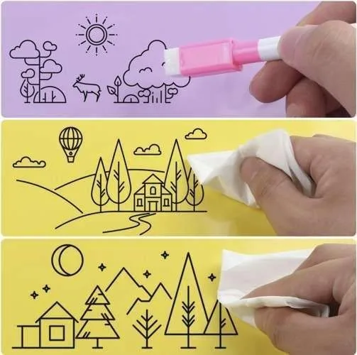 12-Pack Whiteboard Pens with Eraser and Magnet, MultiColor