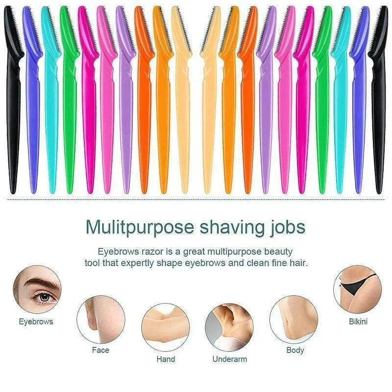 6-pack MultiColor Eyebrow Beard Knife Trimmer, 1.2mm