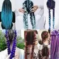 Six Giant Braids Gradient Reggae Braids, Turquoise
