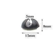 6-Pack Self-Adhesive Round Cable Holders, Black