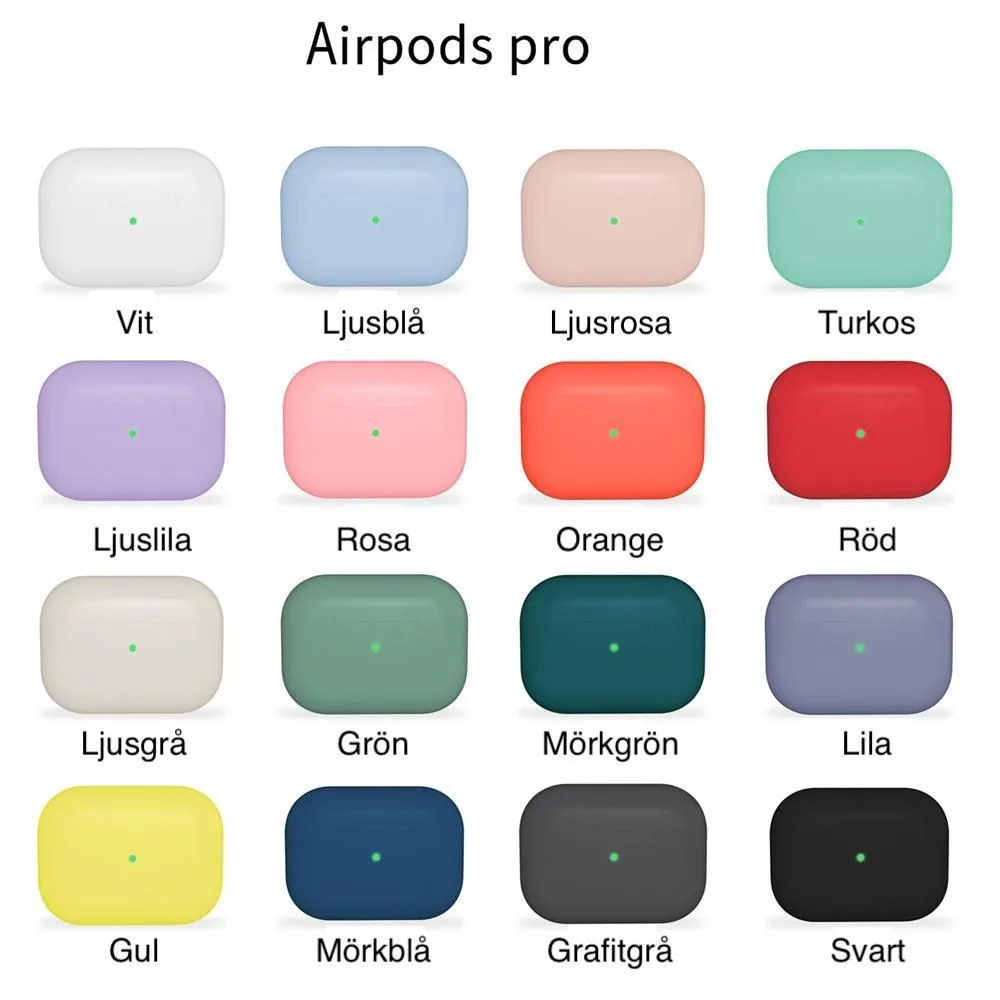 Silicone Case for AirPods Pro, White, Multiple Colors