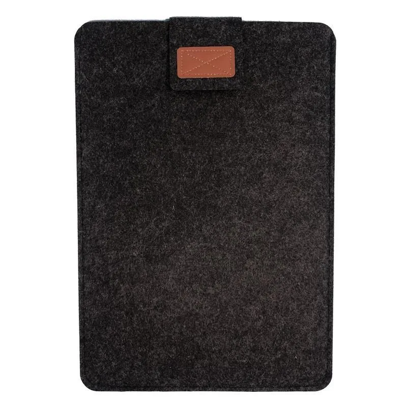 13-inch wool felt sleeve for MacBook Pro and Air, light gray