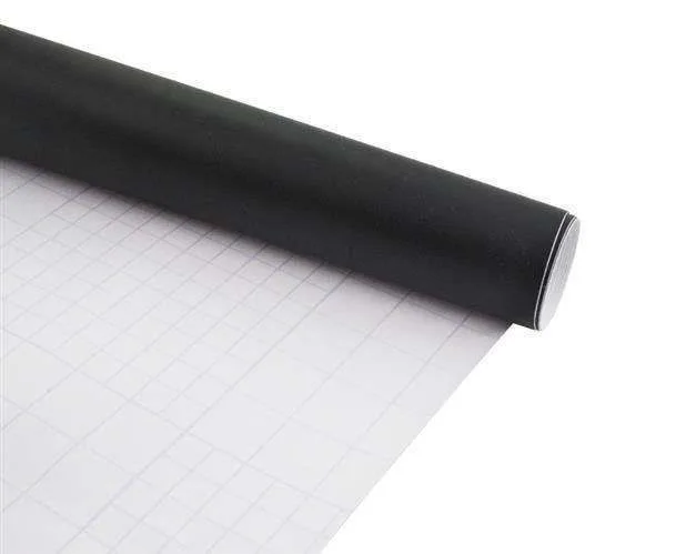 Reusable Self-Adhesive Chalk Poster with Crayons, Black