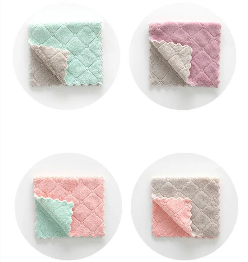 2pcs Microfiber Cloth, Super Absorbent Dishcloth