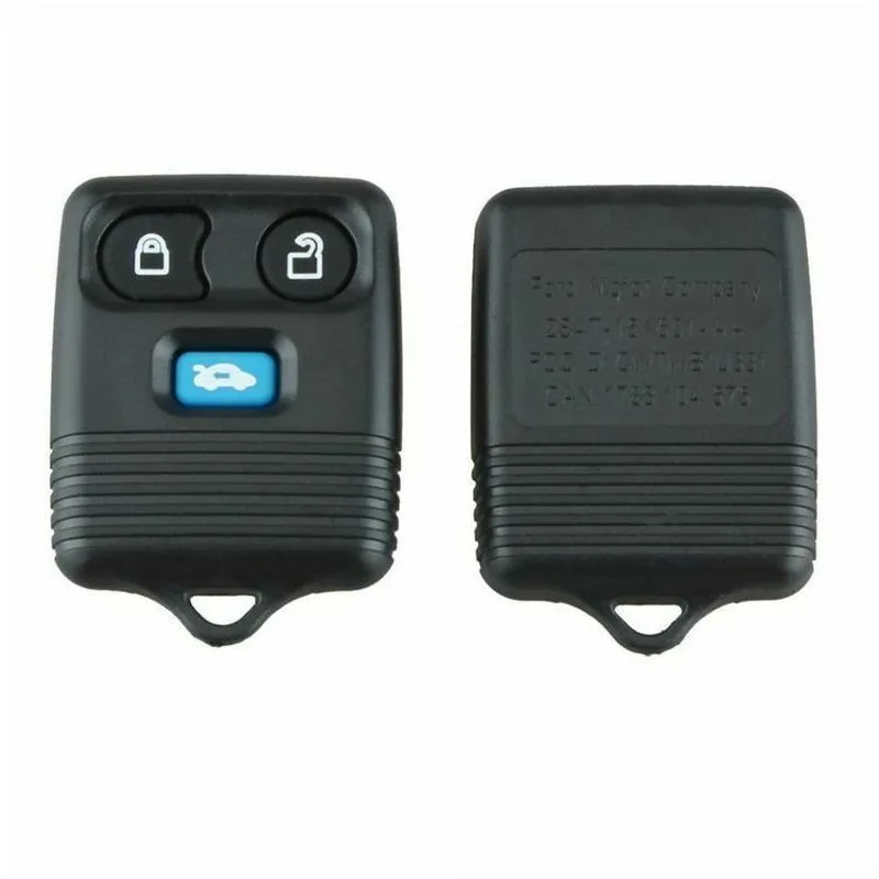 2 Pcs Black 3-Button Replacement Remote Key 433 MHz Compatible with Ford Transit Mk6 2000-2006 Connect 2000-2007