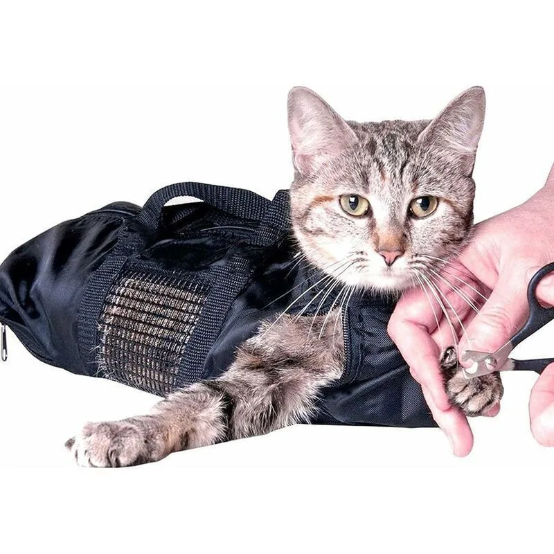 Cat Grooming Bag, Durable and Versatile Cat Restraint Bag to Keep Cats Safe During Grooming and or Bathing
