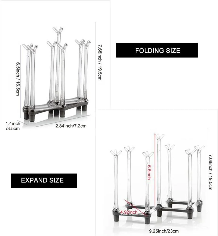 2 Piece Extendable Cup Drying Rack Tree Branch Design