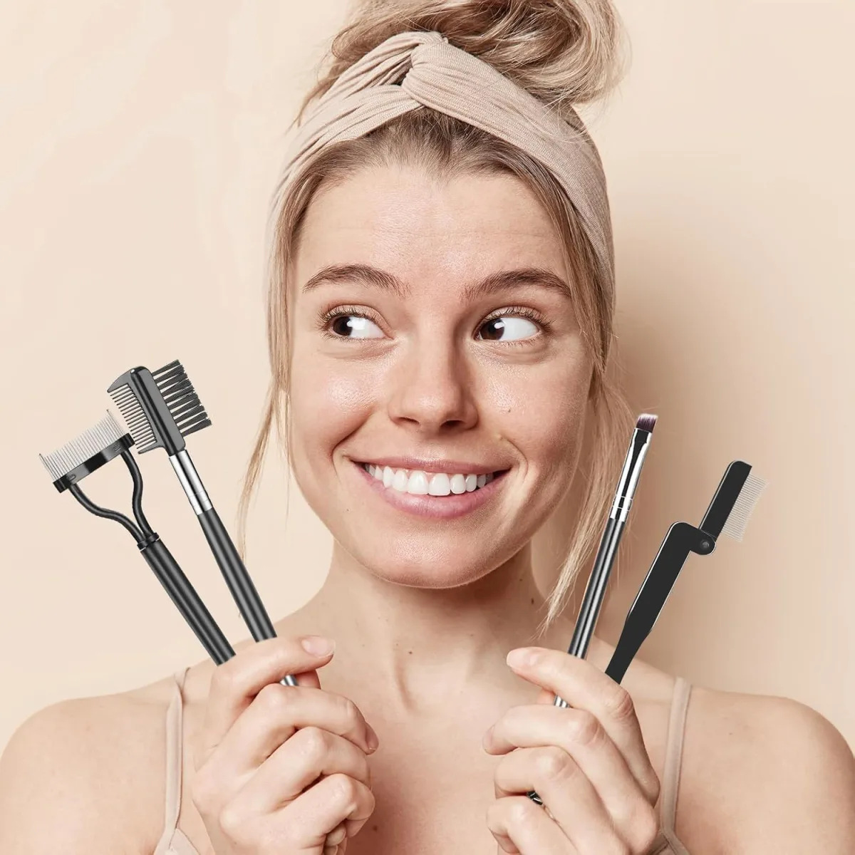 4 Piece Eyebrow Brush and Eyelash Separator Set