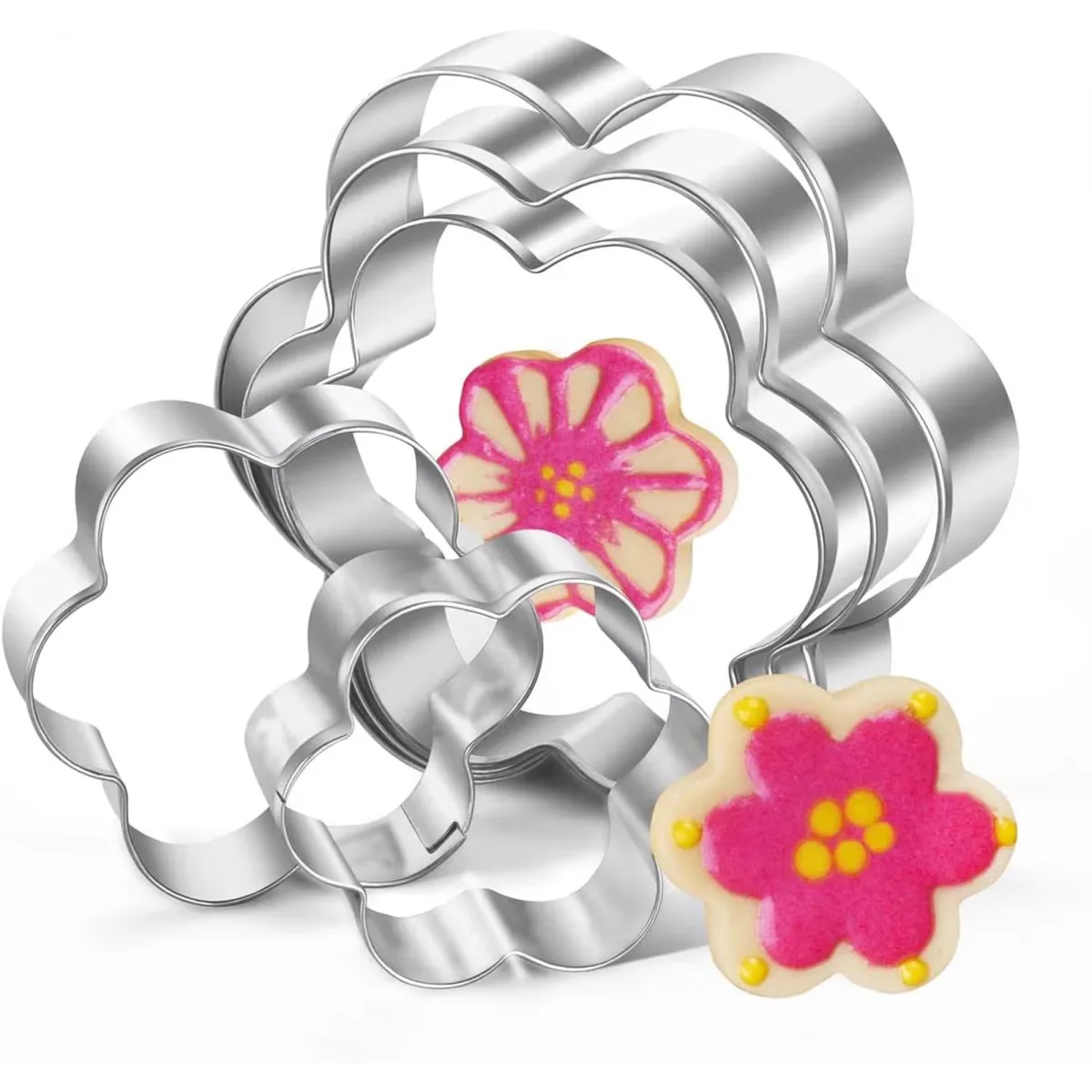 5 Pack Flower Cookie Cutters