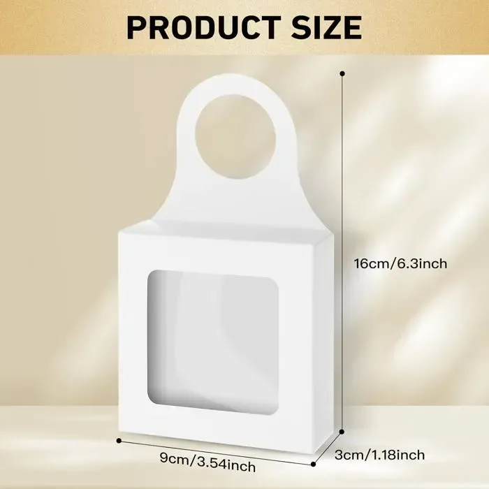 10 Pack Bottle Gift Boxes with Windows, 16 x 9 x 3 cm