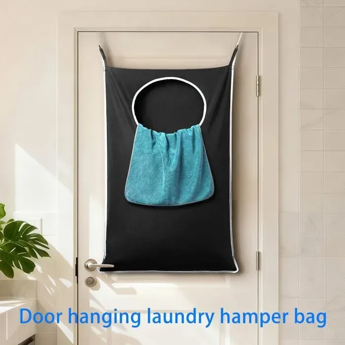 2 Pack Hanging Laundry Bags with Hooks