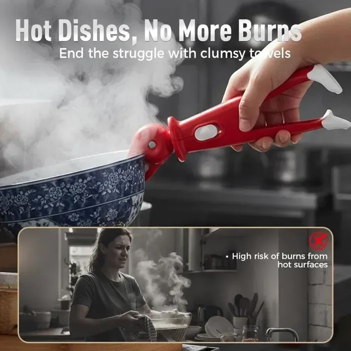 3 Pack Heat Resistant Plate and Bowl Lifter Tongs