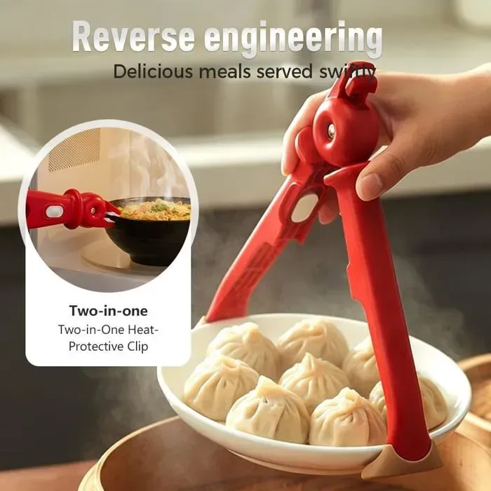 3 Pack Heat Resistant Plate and Bowl Lifter Tongs