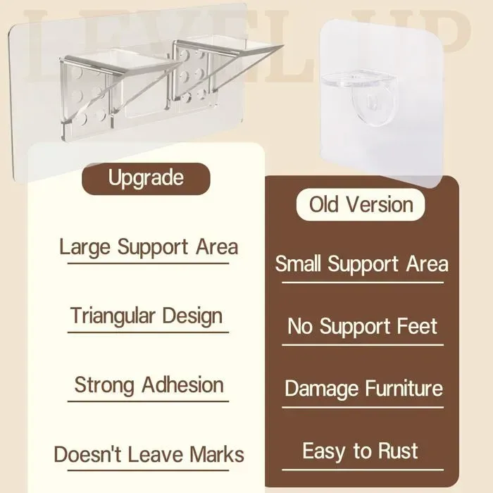 6 Pack Adhesive Shelf Support Brackets