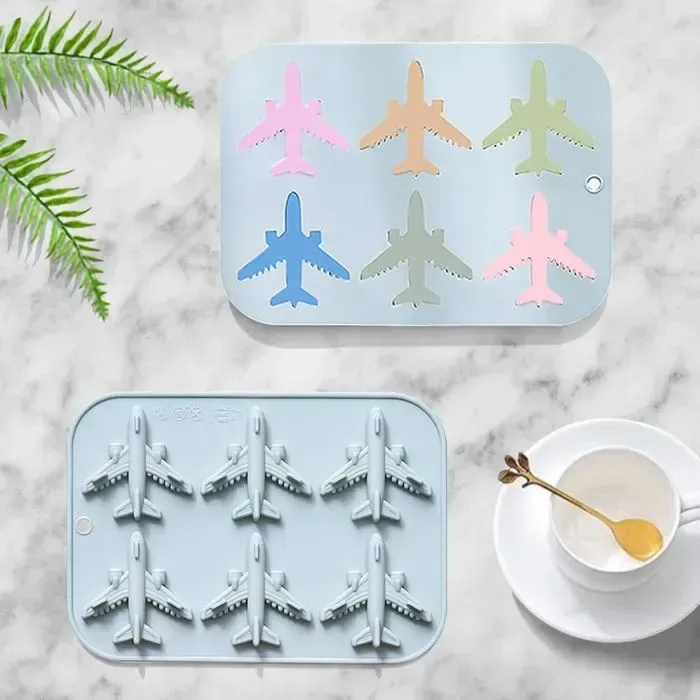 6 Cavity 3D Airplane Silicone Mold