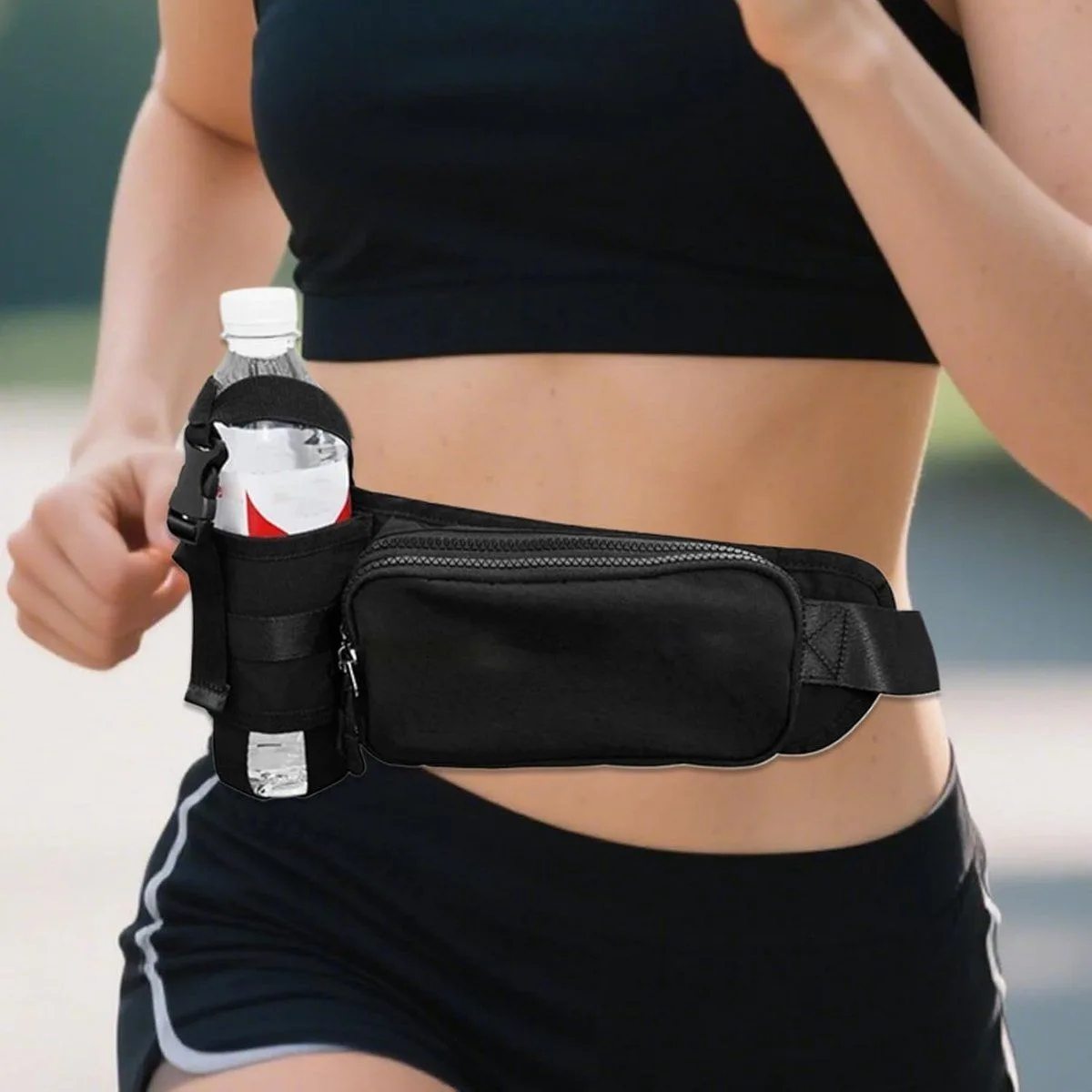 Adjustable Hydration Waist Belt with Phone Pocket
