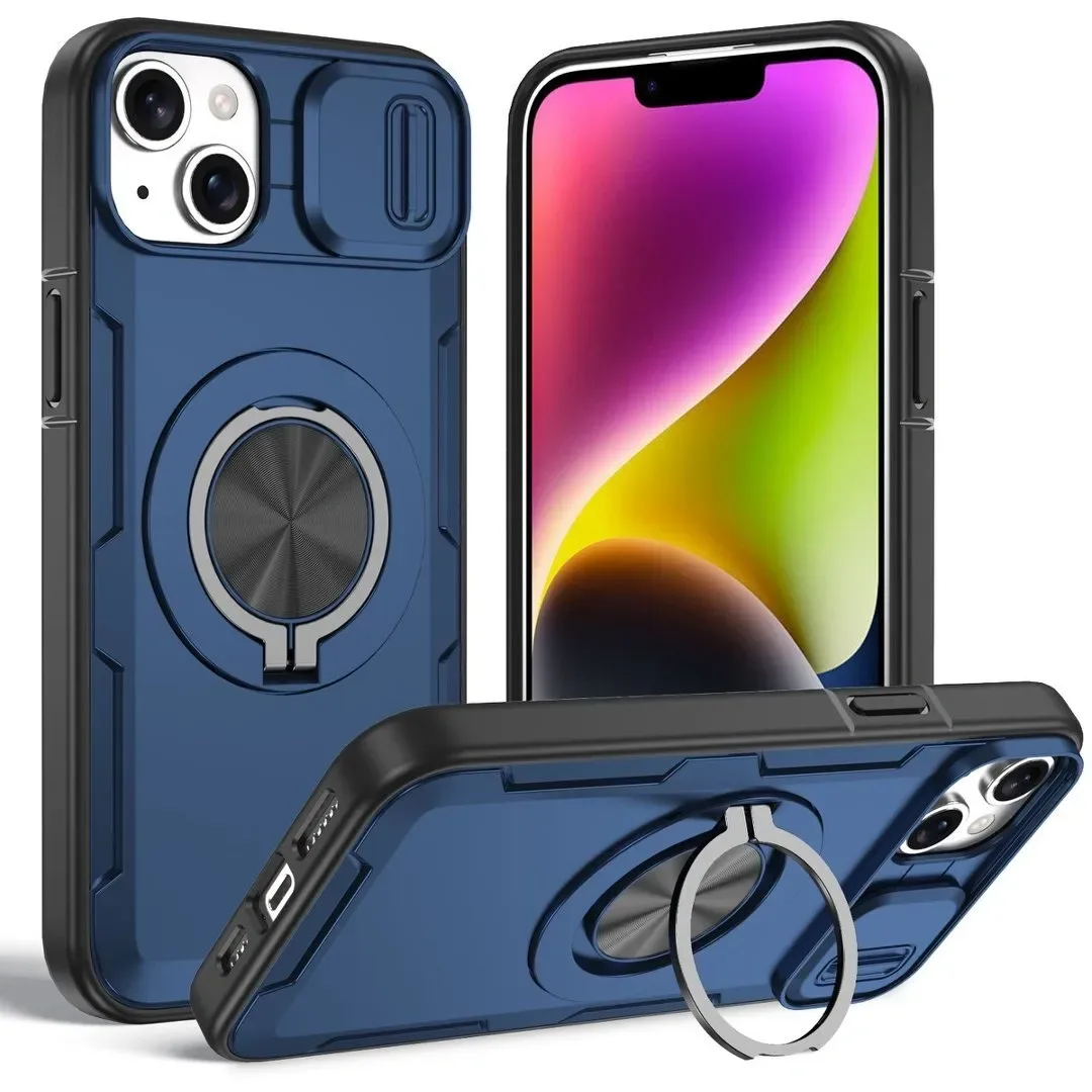 2-in-1 Magnetic Sliding Lens Case for iPhone 14 Plus