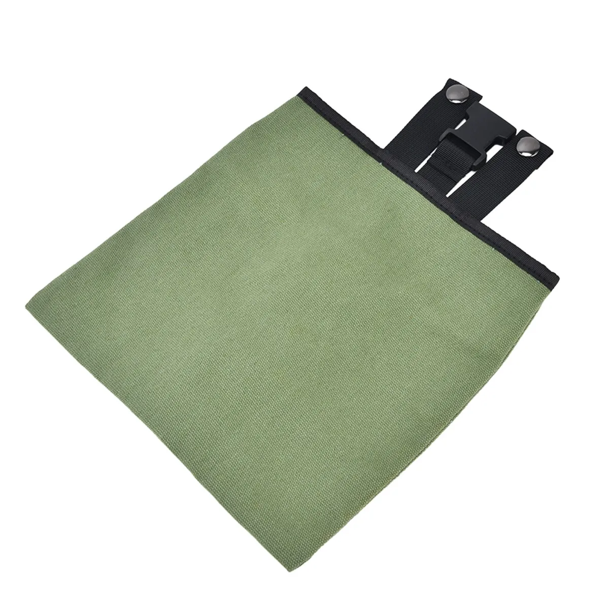 Foraging Bag Canvas Foldable Portable Thick Unique Simple Appearance Belt Fruit Picking Pouch for Outdoor CampingMilitary Green