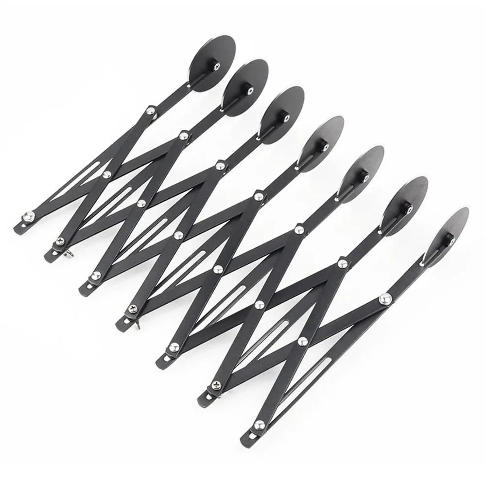 7 Wheel Cutter Roller Stainless Steel Pizza Slicer Multi-Round Dough Cutter Adjustable Ravioli Pizza Noodle Cutter Wheel (black)