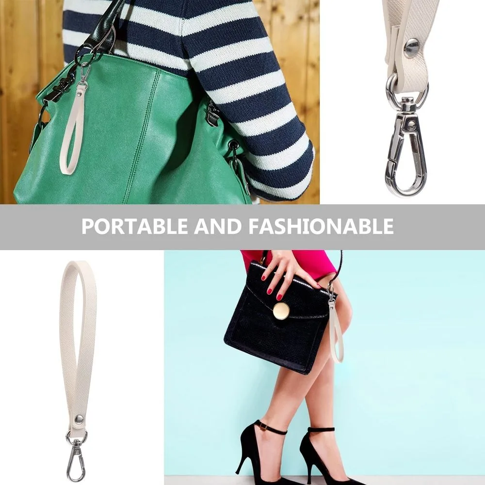 1Pc White PU Strap for Handbag Durable Replacement Handbag Belt