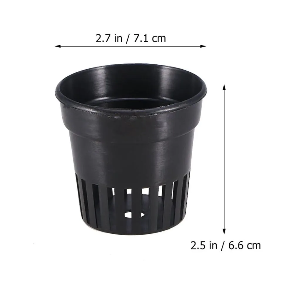 6-Pack Black Plastic Plant Pots with UV Resistance Garden Root Net Cups for and Gardening