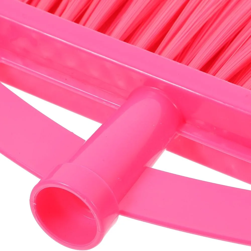 2Pcs Heavy Duty Broom Head Red Plastic for Floor Maintenance with Densely Packed Bristles