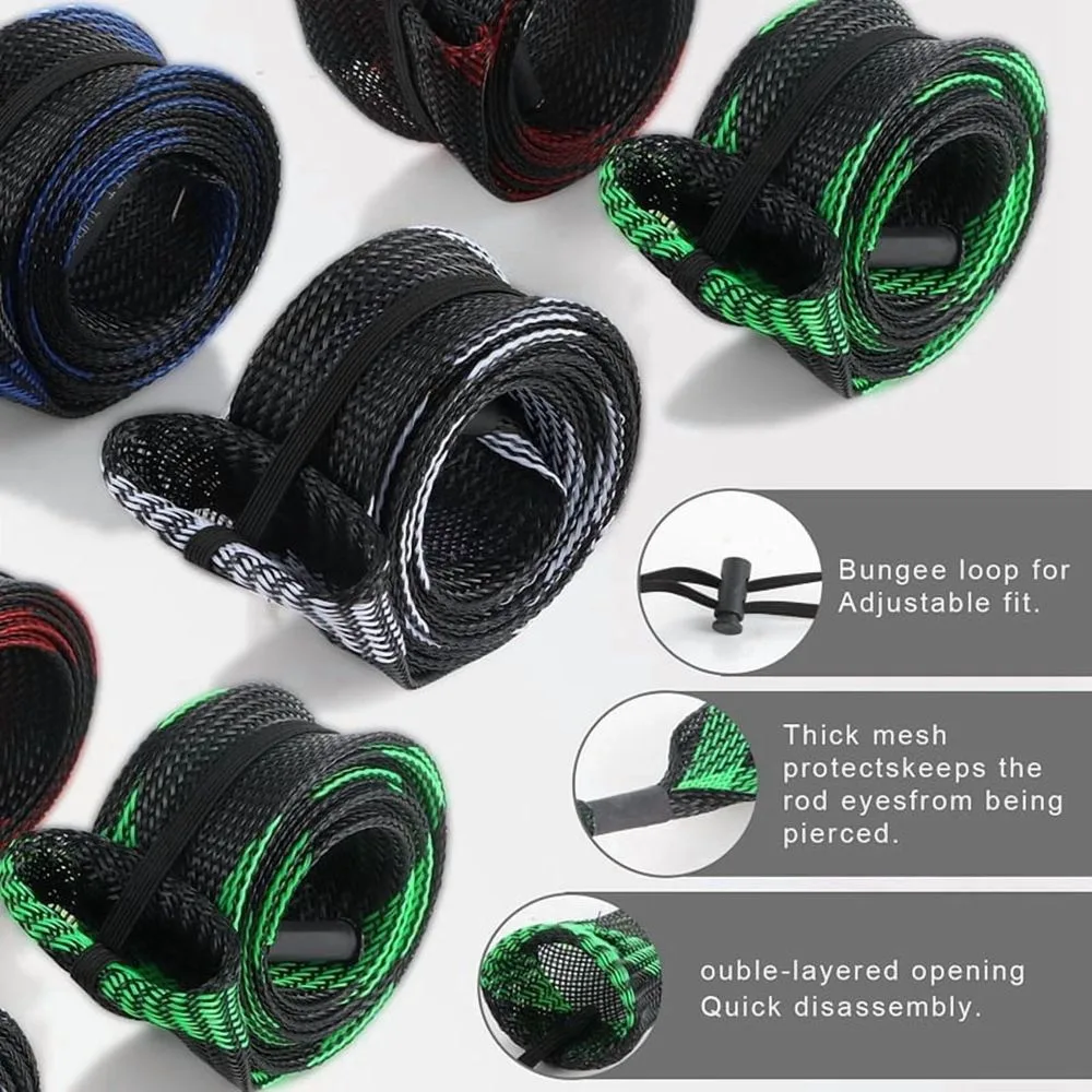 10 x Fishing Rod Sleeves Socks-As Shown