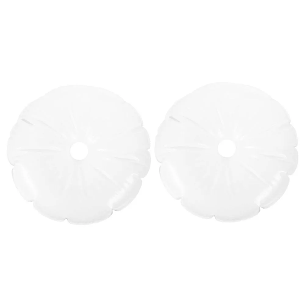 2-Pack White Round Patio Umbrella Weight Bags, Windproof & Water Resistant Outdoor Base Accessories